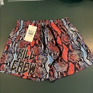 Kill Crew Red Snakeskin Athletic Shorts